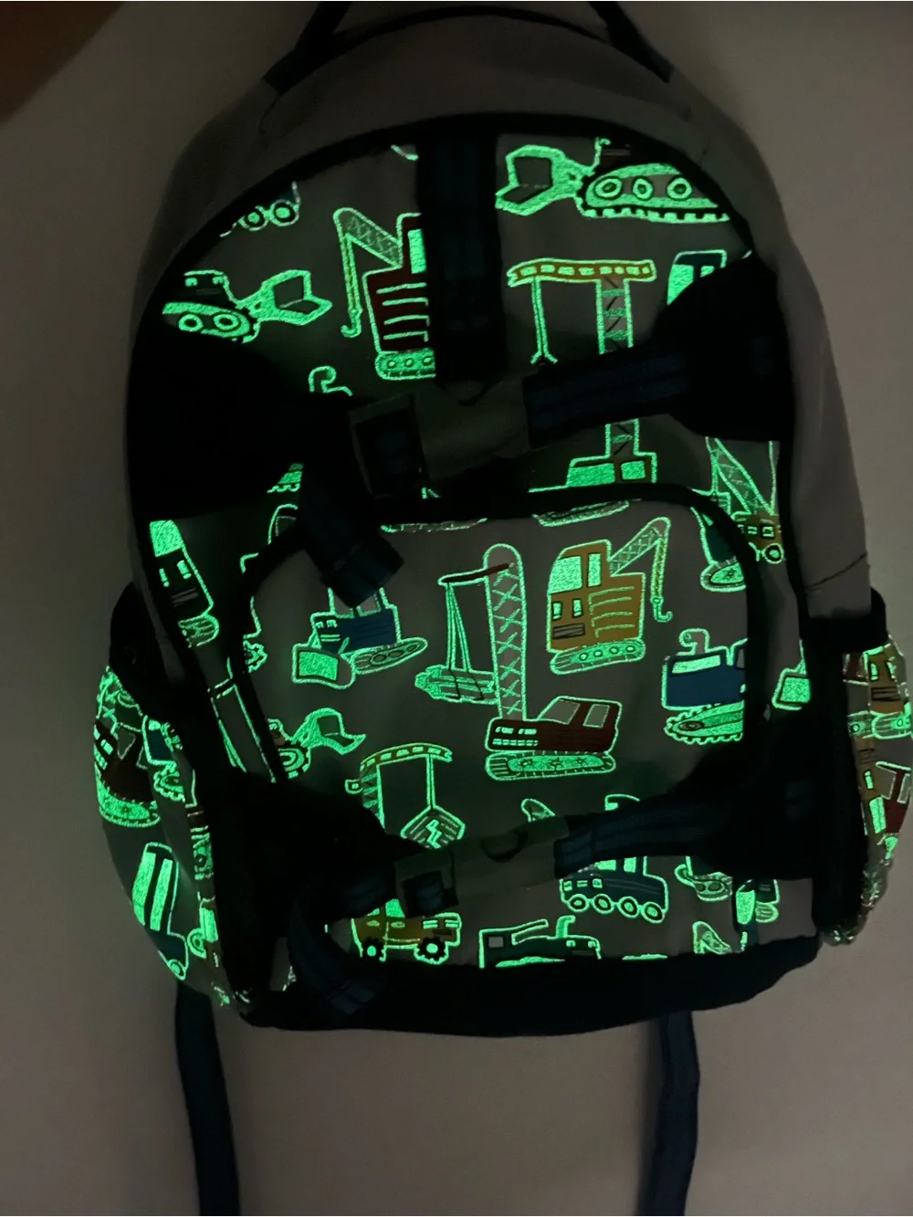 Pottery Barn Kids Jax construction glow-in-the-dark Mackenzie backpack small